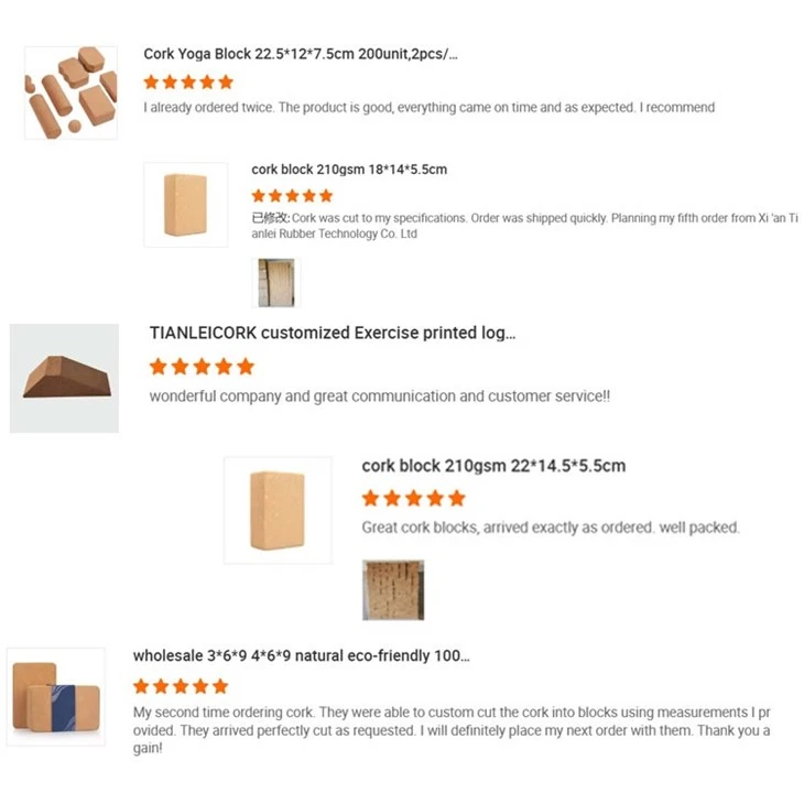 Manufacturer Custom Cork Joga Brick Block